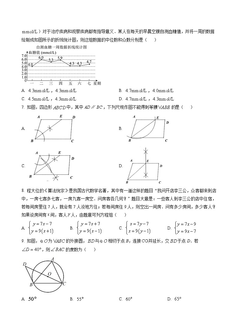 2023年广东省深圳市高级中学10校联考中考模拟数学试卷02