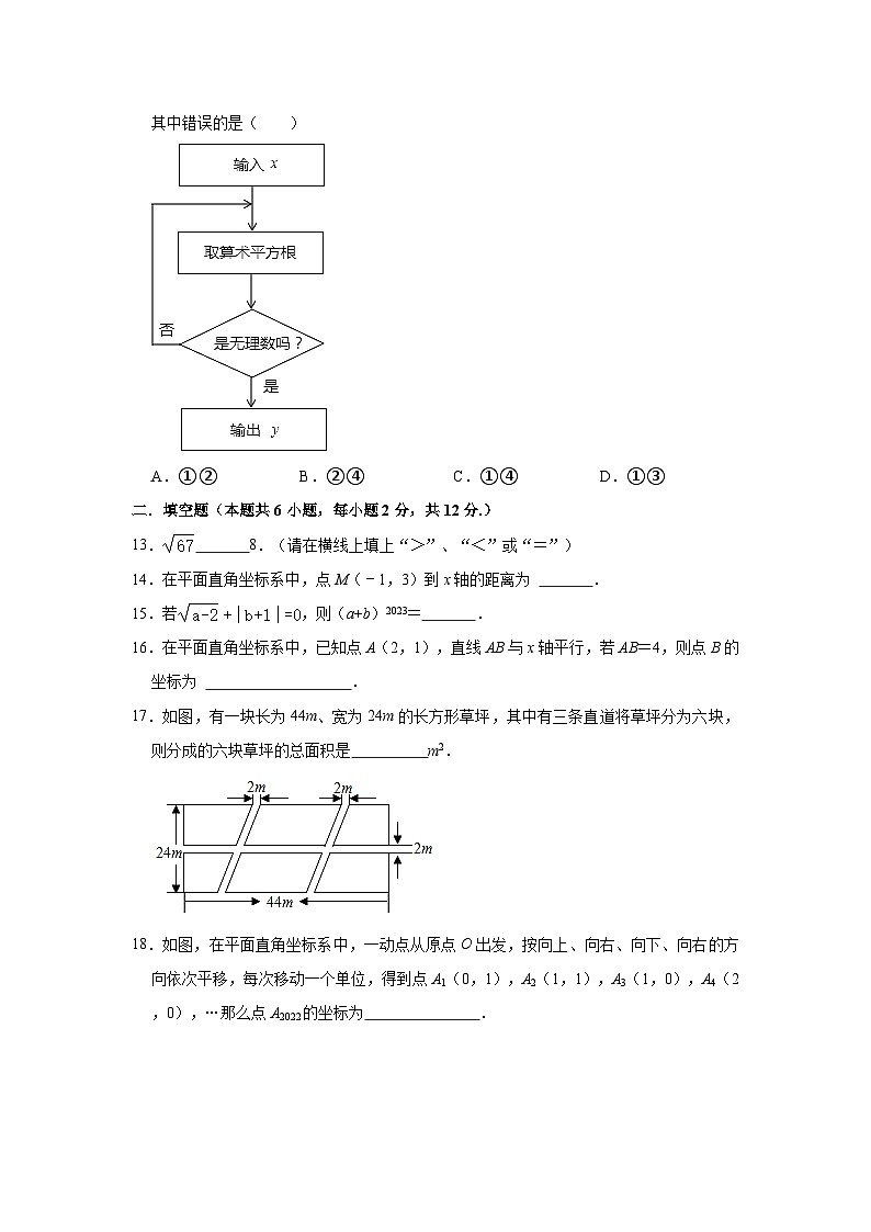 2022-2023学年广西南宁市银海区三雅学校七年级（下）期中数学试卷(含解析)03