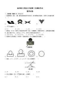 2023年江苏省扬州市树人教育集团中考三模数学试题（含答案）