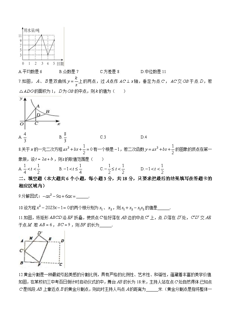 2023年山东省菏泽市巨野县中考三模数学试题（含答案）第2页