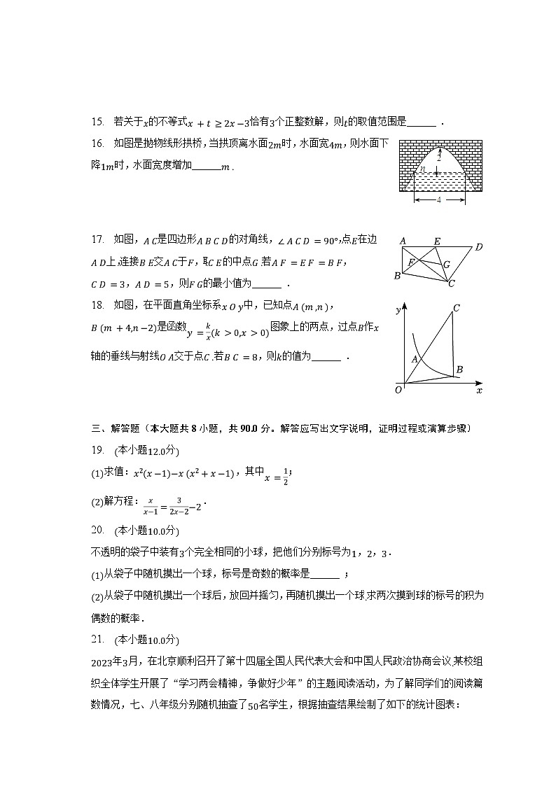 2023年江苏省南通市海门市中考数学一模试卷（含解析）03