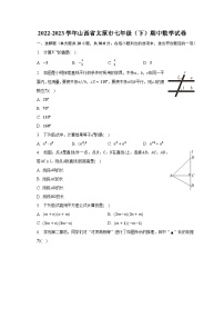 2022-2023学年山西省太原市七年级（下）期中数学试卷（含解析）