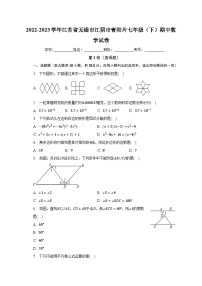 2022-2023学年江苏省无锡市江阴市青阳片七年级（下）期中数学试卷（含解析）