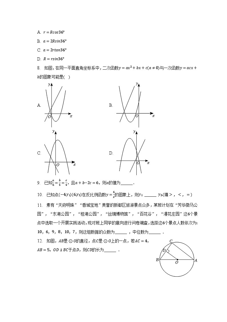 2022-2023学年黑龙江省哈尔滨市南岗区五校联盟八年级（下）期中数学试卷（五四学制）（含解析）02
