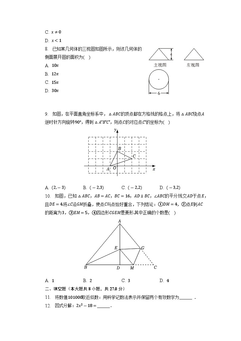 2023年山东省东营市利津县中考数学二模试卷第2页