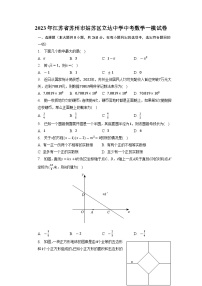 2023年江苏省苏州市姑苏区立达中学中考数学一模试卷