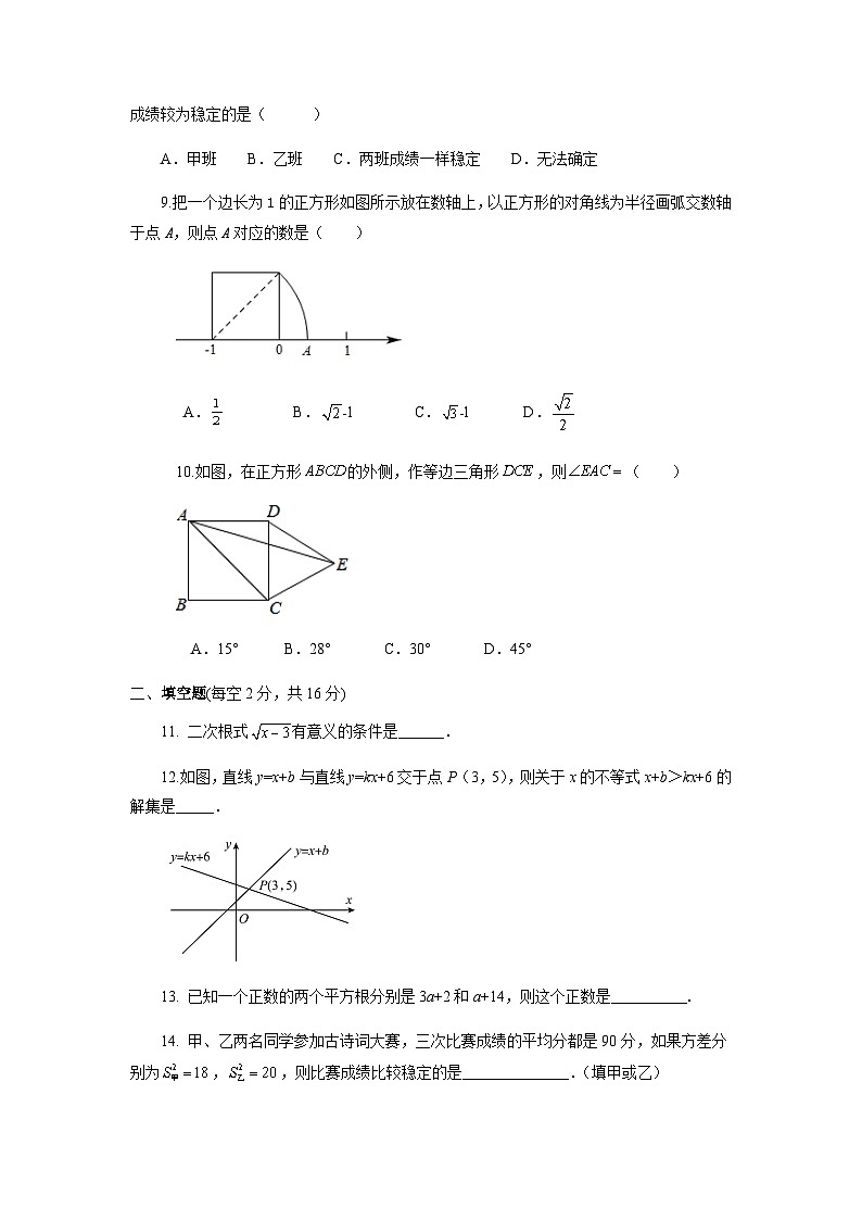 2022-2023学年初中八年级数学下学期期末综合模拟训练卷01（人教版）（含参考答案）02