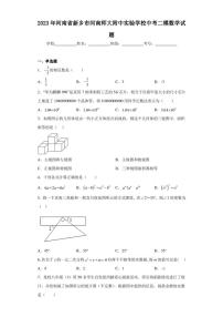 2023年河南省新乡市河南师大附中实验学校中考二模数学试题（含答案解析）