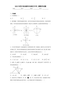 2023年四川省成都市双流区中考二模数学试题（含答案解析）