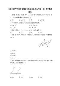 2022-2023学年江苏省南通市海安市西片八年级（下）期中数学试卷（含解析）