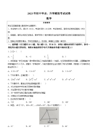 2023年江苏省南通市区、如皋市中考二模数学试题