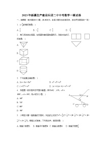2023年新疆生产建设兵团二中中考数学一模试卷（含解析）