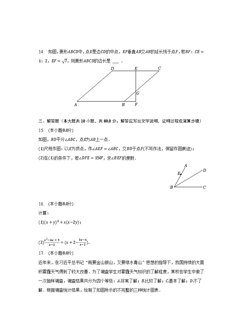 2023年山东省青岛市城阳八中中考数学一模试卷（含解析）03