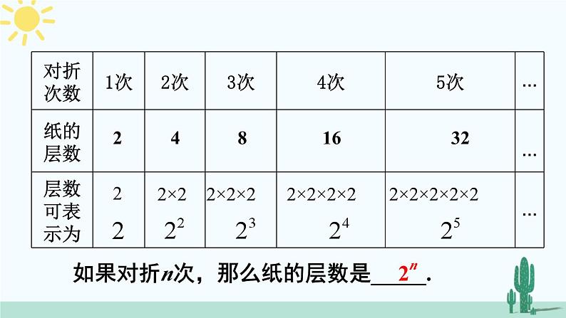 人教版版数学七年级上册 1.5.1有理数的乘方第5页