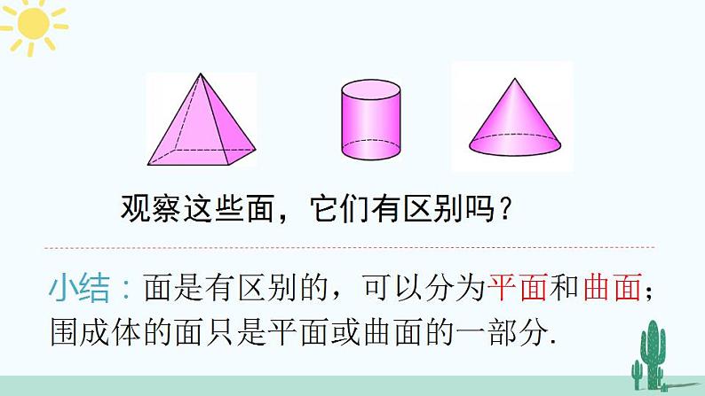 人教版版数学七年级上册 4.1.2 点、线、面、体第8页