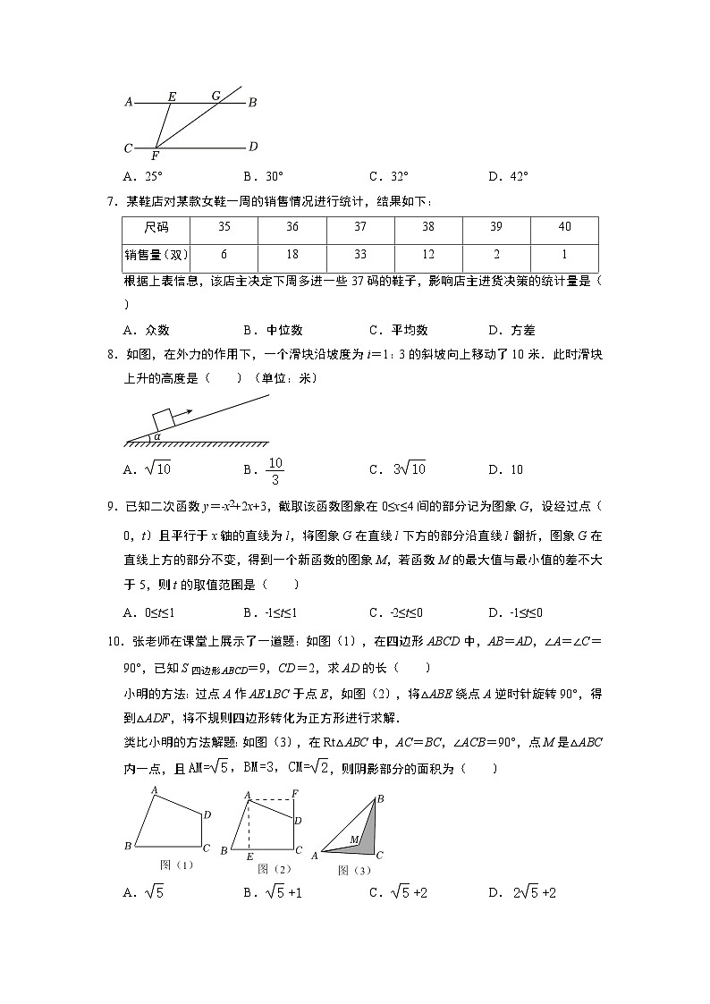 浙江省杭州市2023年中考数学模拟卷第2页