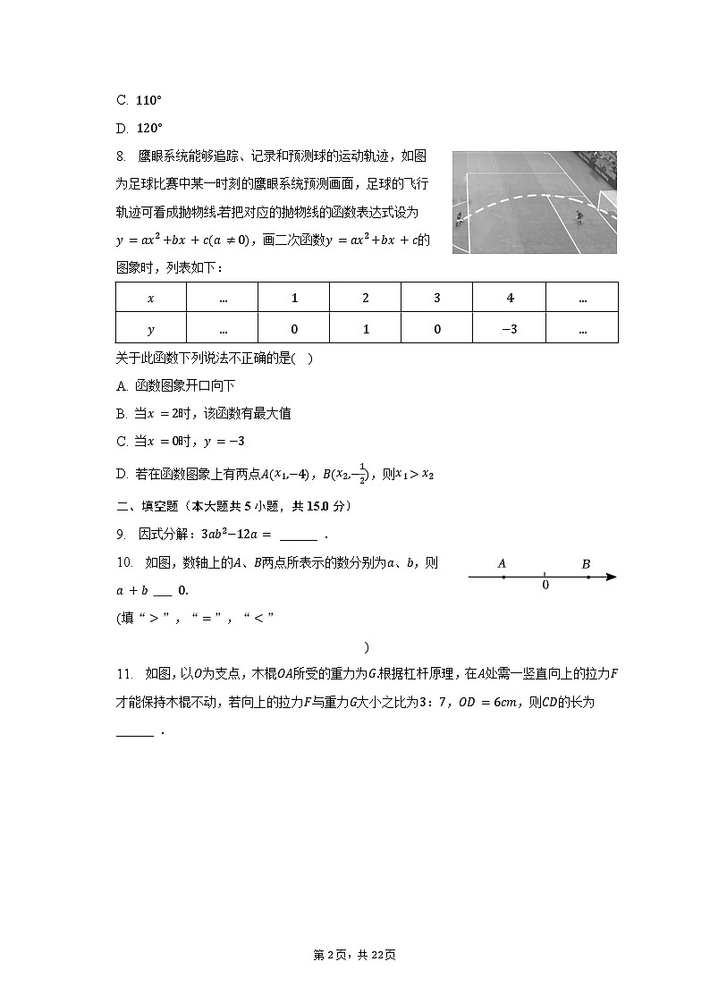 2023年陕西省咸阳市秦都区中考数学二模试卷（含解析）第2页