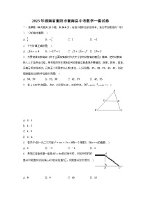 2023年湖南省衡阳市衡南县中考数学一模试卷（含解析）