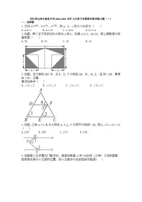 四川省达州市渠县中学2022-2023学年七年级下学期期末数学练习题（一）