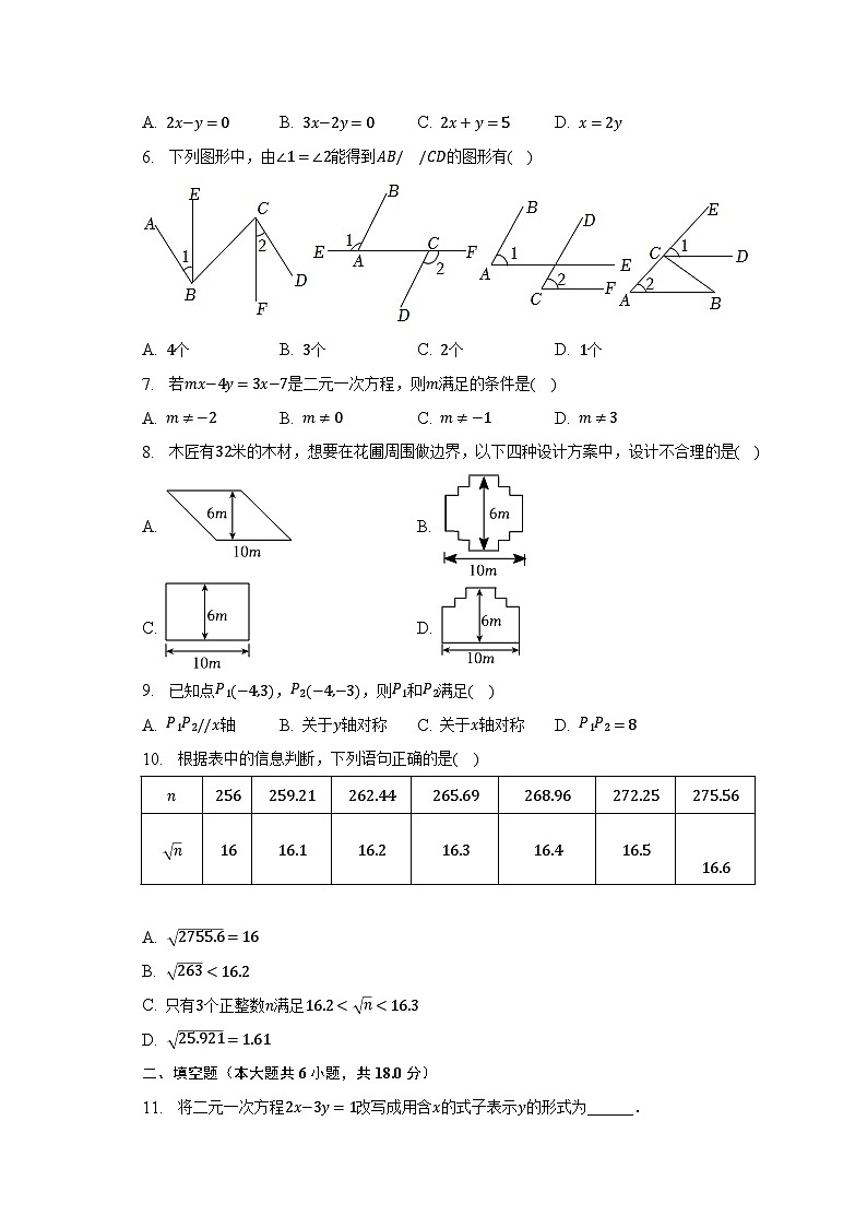 2022-2023学年辽宁省大连市沙河口区七年级（下）期中数学试卷（含解析）第2页