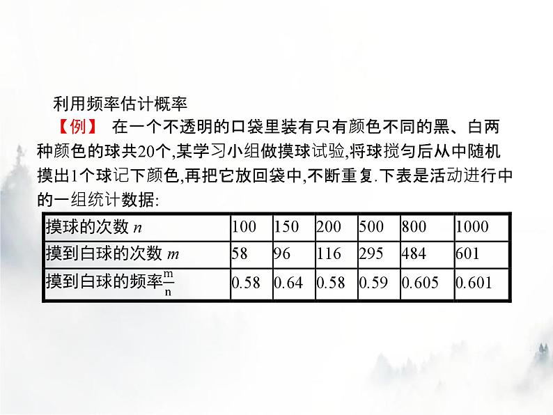 人教版初中数学九年级上册第25章概率初步25-3用频率估计概率课件第3页