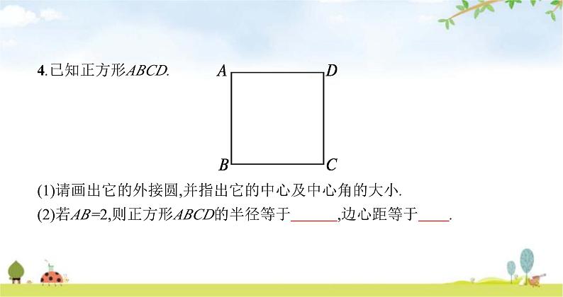 北师版初中数学九年级下册第三章圆8圆内接正多边形课件04