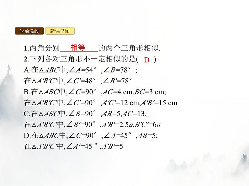 人教版初中数学九年级下册27-2-1相似三角形的判定第3课时课件03