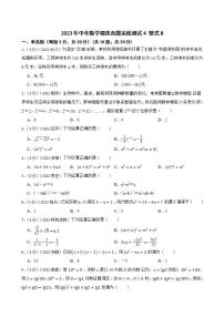 2023年中考数学精选真题实战测试4 整式B