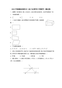 2023年湖南省岳阳市三县六区联考中考数学一模试卷(含解析）