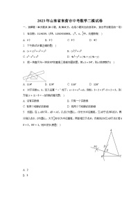 2023年山东省东营市中考数学二模试卷(含解析）