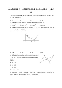 2023年陕西省西安市雁塔区高新逸翠园中学中考数学十一模试卷(含解析）