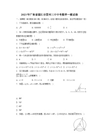 2023年广东省湛江市雷州三中中考数学一模试卷(含解析）