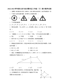 2022-2023学年浙江省宁波市鄞州区八年级（下）期中数学试卷(含解析）