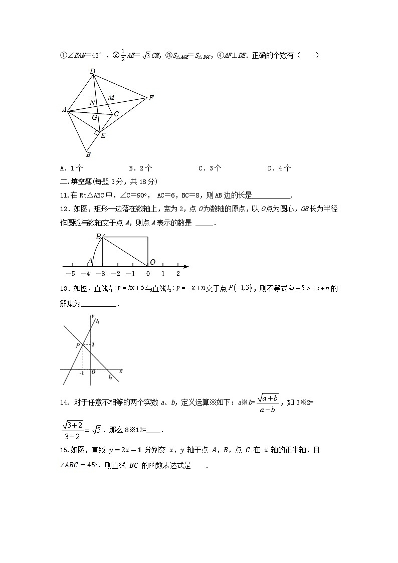 2022-2023学年人教版八年级下册期末数学复习训练卷第3页