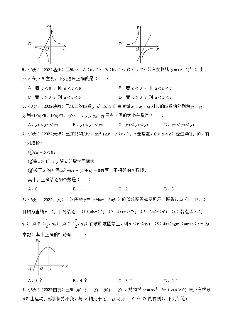 2023年中考数学精选真题实战测试25 二次函数 A第2页