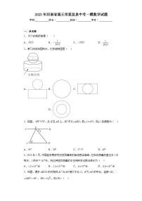 2023年河南省商丘市夏邑县中考一模数学试题（含解析）