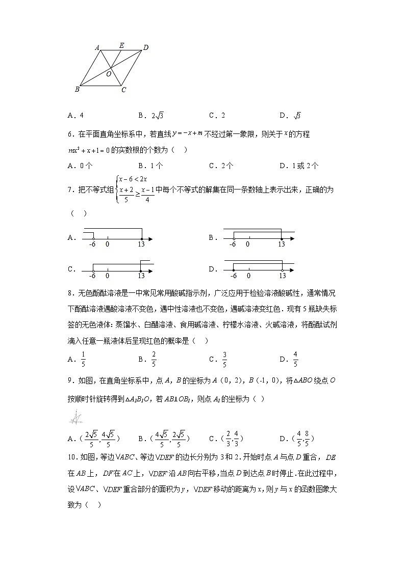 2023年河南省商丘市夏邑县中考一模数学试题（含解析）第2页