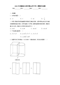 2023年安徽省合肥市蜀山区中考三模数学试题（含答案）