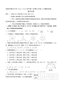 2023年广东省珠海市梅华中学三模数学试题（含答案）