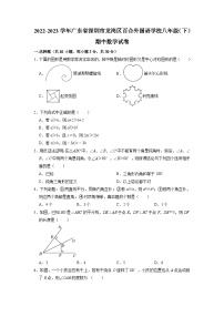 广东省深圳市龙岗区百合外国语学校2022-2023学年八年级下学期期中数学试卷