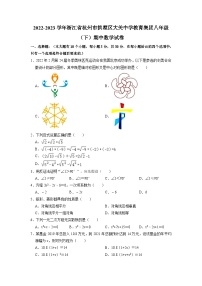 浙江省杭州市拱墅区大关中学教育集团2022-2023学年下学期八年级期中数学试卷