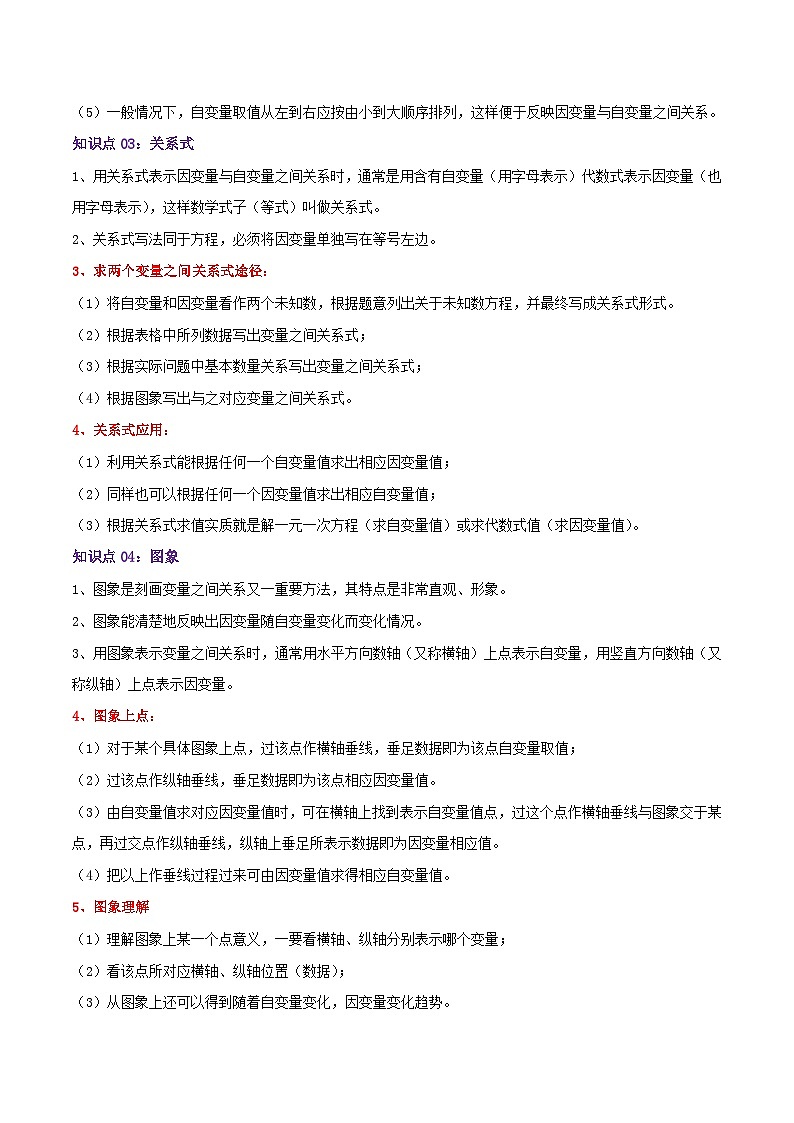 第3章《变量之间的关系》——【期末复习】七年级数学下册章节知识点梳理（北师大版）02