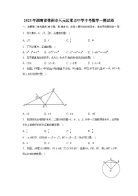 2023年湖南省株洲市天元区重点中学中考数学一模试卷-普通用卷