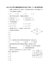 2022-2023学年安徽省淮南市凤台县八年级（下）期中数学试卷（含解析）