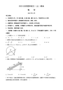 2023北京通州初三（上）期末数学（教师版）