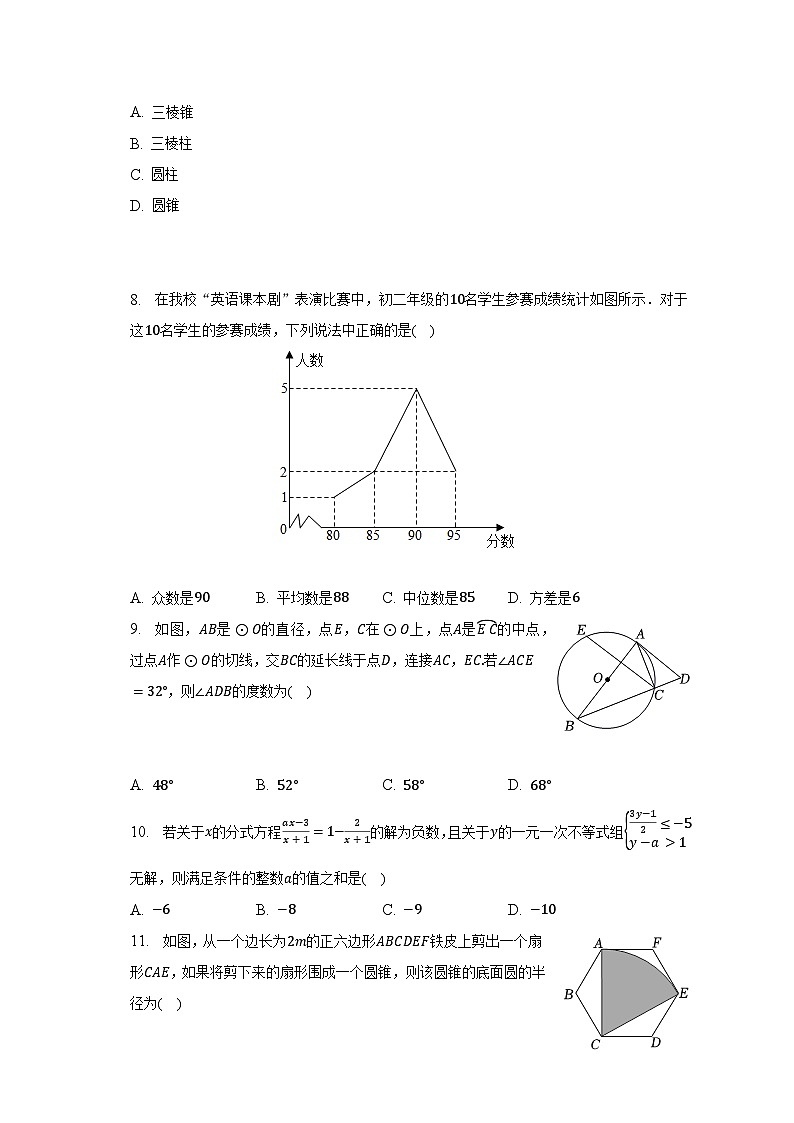 2023年四川省内江市威远中学中考数学一模试卷（含解析）第2页