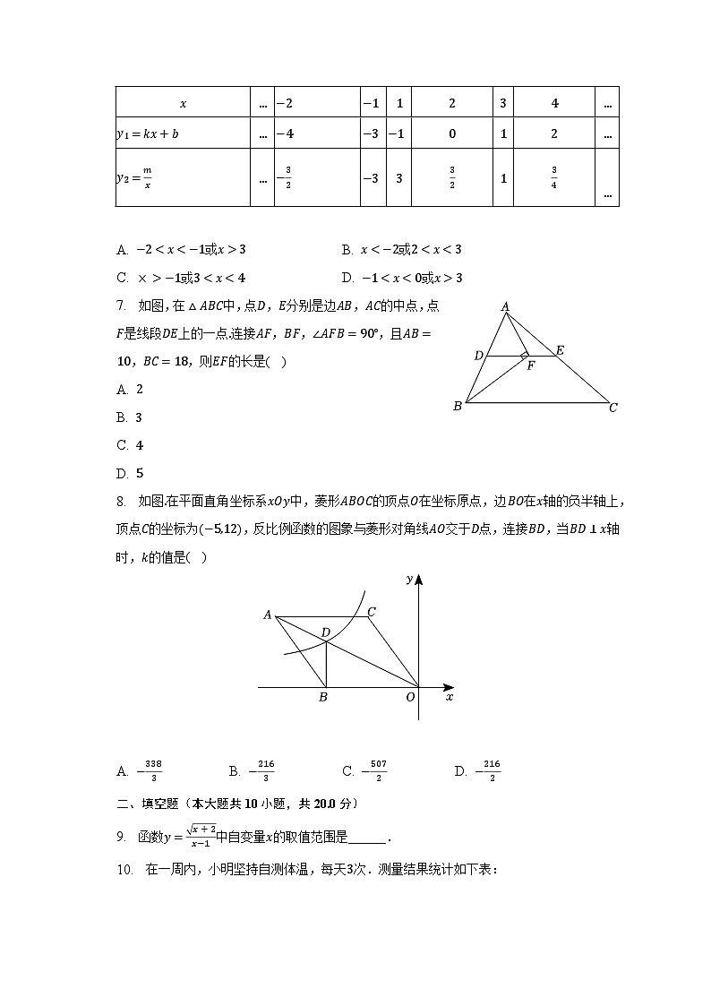 2022-2023学年江苏省常州外国语学校八年级（下）期中数学试卷（含解析）第2页