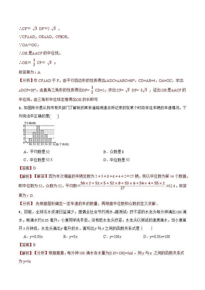 2023年人教版八年级下学期期末数学检测卷（解析版）第2页