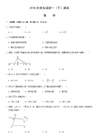 2018北京东城初一（下）期末数学（教师版）