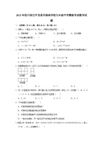 2023年四川省巴中龙泉外国语学校九年级中考模拟考试数学试题（含解析）